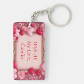 Teken Jouw naam Valentijnsdag Sleutelhanger Gift (achterkant)