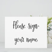 Teken Jouw naam Wedding Guestbook Sign Kaart (Staand voorkant)