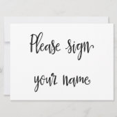 Teken Jouw naam Wedding Guestbook Sign Kaart (Voorkant)