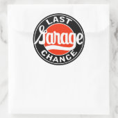  teken Laatste Garage Chance Ronde Sticker (Tas)