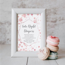 Teken "late nachtkleppen", Sweet Baby Girl Shower