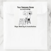 Teken maken en installeren Cartoon Vierkante Sticker (Tas)