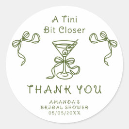 Teken Martini Bedankt Bruidsmeisje  Ronde Sticker