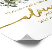 Teken met advies en wensen voor een herfstbruidsfe poster (Hoek)