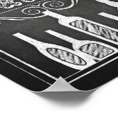 Teken met BAR-teken op alk stijl afdrukken Poster (Hoek)