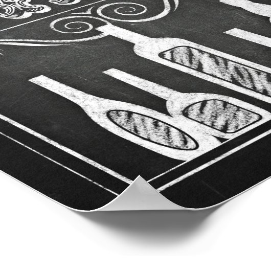 Teken met BAR-teken op alk stijl afdrukken Poster (Hoek)