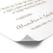 Teken met bloemmotieven Mimosa Bar Bruiloftsontbij Poster (Hoek)