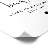 Teken met de bijgewerkte minimalistische koffieboo poster (Hoek)