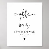 Teken met de bijgewerkte minimalistische koffieboo poster (Voorkant)