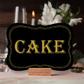 Teken met Gatsby Wedding Cake Sign van Black & Gol Kaart