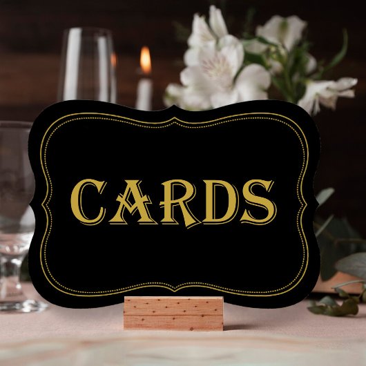 Teken met Gatsby Wedding Cards van 1920 voor zwart Kaart