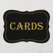 Teken met Gatsby Wedding Cards van 1920 voor zwart Kaart (Achterkant)