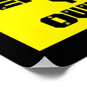 Teken met grote waarschuwing invoeren op EIGEN RIS Poster (Hoek)