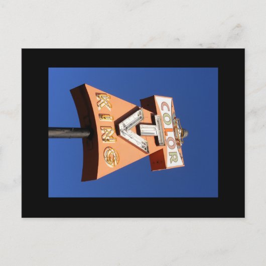 Teken met hoge neonstijl briefkaart (Voorkant)