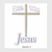 Teken met Jezus Christelijke Drummer Sticker (Vel)