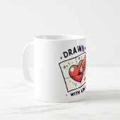 Teken met liefde koffiemok (Voorkant links)