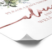 Teken met pompoen herfst bruids-shower advies wens poster (Hoek)