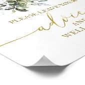 Teken met pompoen herfst bruidsfeest advies wensen poster (Hoek)