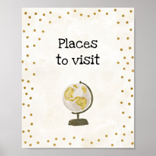 Teken met reisthema's voor Vrijgezellenfeest Poster