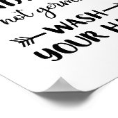 Teken met uw handen wassen - Poster voor bathroom  (Hoek)