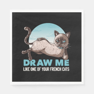 Teken Mij Als Een Van Je Franse Meisjes Kat Grappi Servet