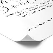 Teken Minimal Elegant Schrift & Monogram Fotohokje Poster (Hoek)