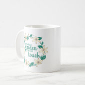 Teken naar de tuin waarop u de waterverf kunt aanr koffiemok (Voorkant links)