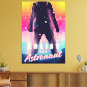 Teken om astronaut te worden canvas afdruk (Insitu (Woonkamer))