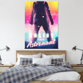Teken om astronaut te worden canvas afdruk (Insitu (Slaapkamer))