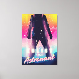 Teken om astronaut te worden canvas afdruk