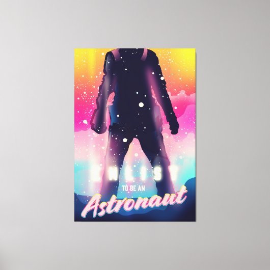 Teken om astronaut te worden canvas afdruk (Voorkant)