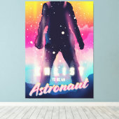 Teken om astronaut te worden canvas afdruk (Insitu (Houten vloer))