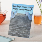 Teken 'One Step at a Time' Reclamebord Met Voetstuk (Insitu)