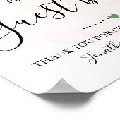 Teken ons gastboek Shower Citroenen Roze Poster (Hoek)