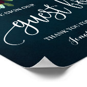 Teken ons gastboek Trouw Wijn Navy Poster (Hoek)