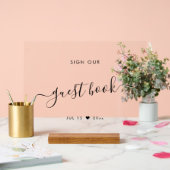 Teken ons gastenboek Bruiloft Zwart Acryl Bord (Huwelijk)