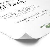 Teken ons gastenboek Eucalyptus Trouwbord Poster (Hoek)