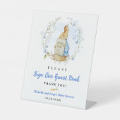 Teken ons gastenboek Peter Rabbit Pedestal Sign Reclamebord Met Voetstuk (Voorkant)