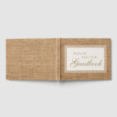 Teken ons gastenboek. Rustieke Burlap. Gastenboek (Volledig)