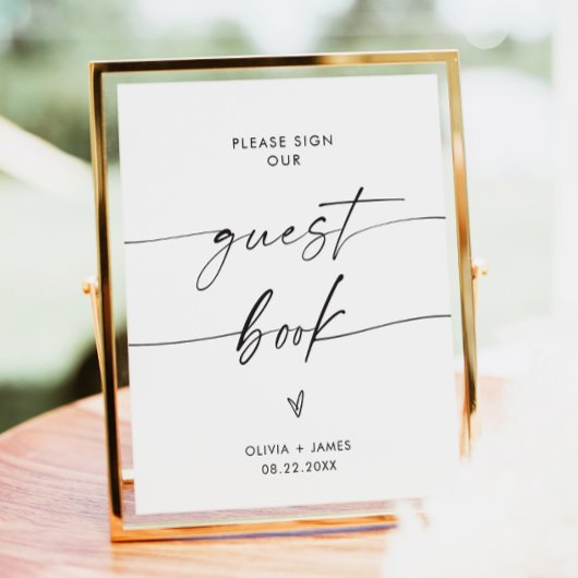 Teken ons gastenboek teken, bruiloft gast boek tek poster