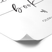 Teken ons gastenboek teken, bruiloft gast boek tek poster (Hoek)