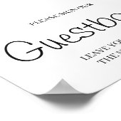 Teken ons gastensboek Huwelijksposter Poster (Hoek)