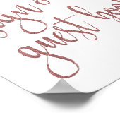 Teken ons Glitter-Roos voor Gastboek Gold Glitter Poster (Hoek)