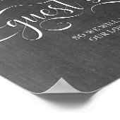 Teken ons trouwbord voor gasten poster (Hoek)