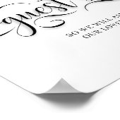 Teken ons trouwbord voor gasten poster (Hoek)