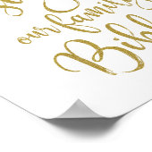 Teken onze Bijbel 8 x 10 bruiloft Signage Poster (Hoek)