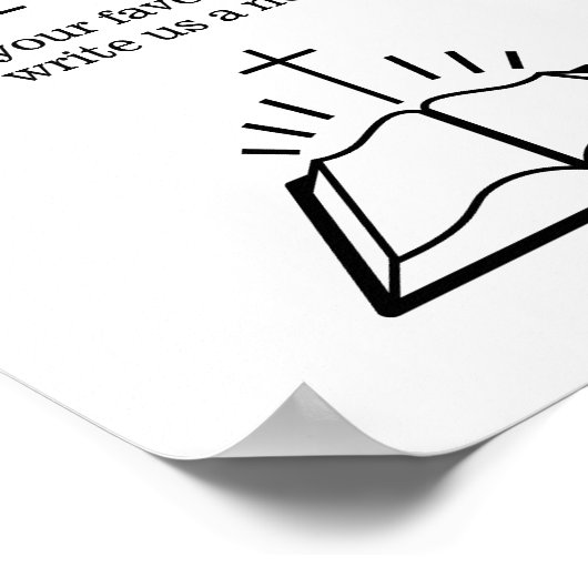 Teken onze Bijbel bruiloft gastenboek, modern teke Poster (Hoek)