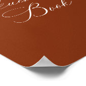 Teken onze Gastenboek Receptie Tafel Teken Poster (Hoek)