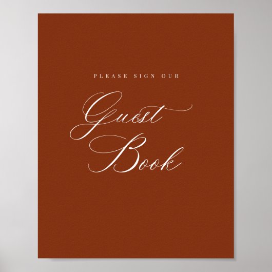 Teken onze Gastenboek Receptie Tafel Teken Poster (Voorkant)