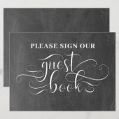 Teken onze gastenboek Trouwtafel Kaart (Voorkant / Achterkant)